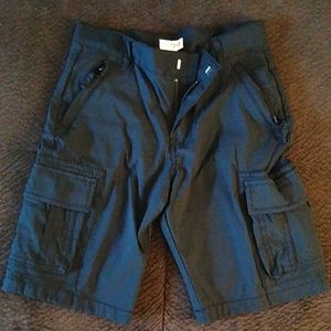 Boys black cargo shorts